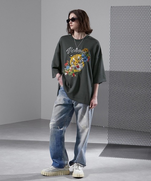 ENDER PRODUCTS(エンダープロダクツ)の「タイガー刺繍 ビッグシルエットクルーネックTシャツ【ENDER PRODUCTS/エンダープロダクツ】(Tシャツ/カットソー・メンズ・オフホワイト/ダークブラウン/スミクロ/ブラック・M/L)」の20枚目の写真