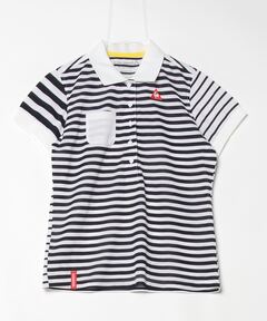 【ワッペンロゴ】コムデギャルソン ボーダーデザインカットソー CDG コムデギャルソン ワッペンロゴ ボーダー長袖Tシャツ-ロンT