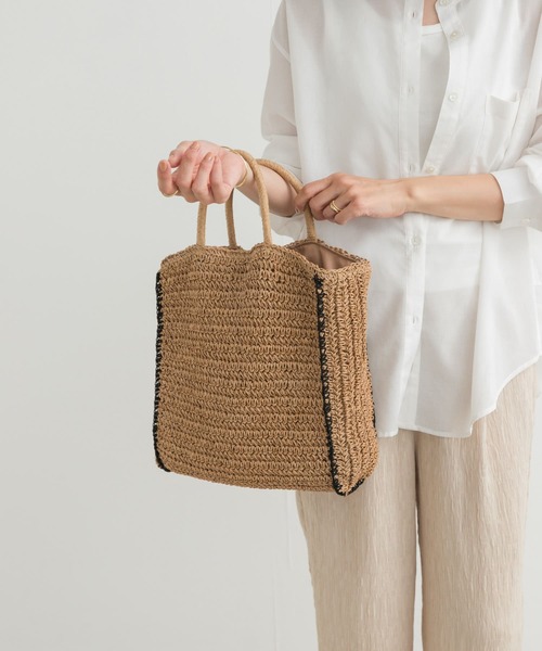 URBAN RESEARCH DOORS（アーバンリサーチドアーズ）の「ペーパートートバッグ（トートバッグ・レディース・ブラック/ベージュ・ONE）」の4枚目の写真