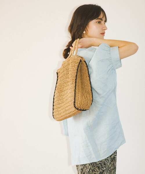 URBAN RESEARCH DOORS（アーバンリサーチドアーズ）の「ペーパートートバッグ（トートバッグ・レディース・ブラック/ベージュ・ONE）」の6枚目の写真