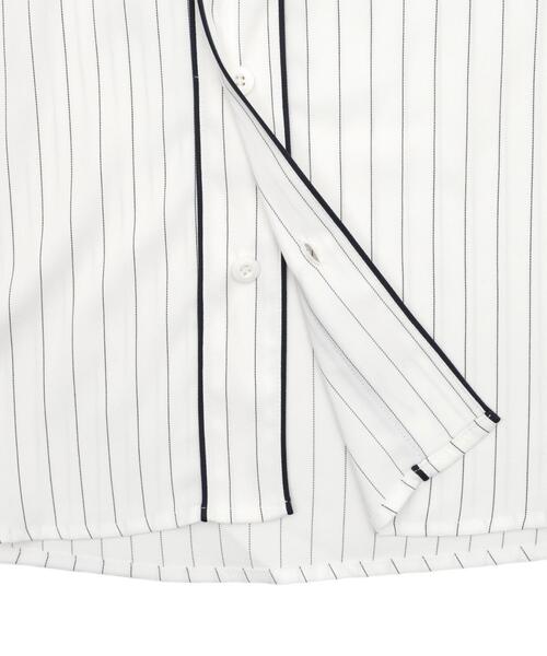 WEGO（ウィゴー）の「WEGO/ベースボールシャツ（シャツ/ブラウス・メンズ・ホワイト/ブラック・MEDIUM/LARGE）」の4枚目の写真