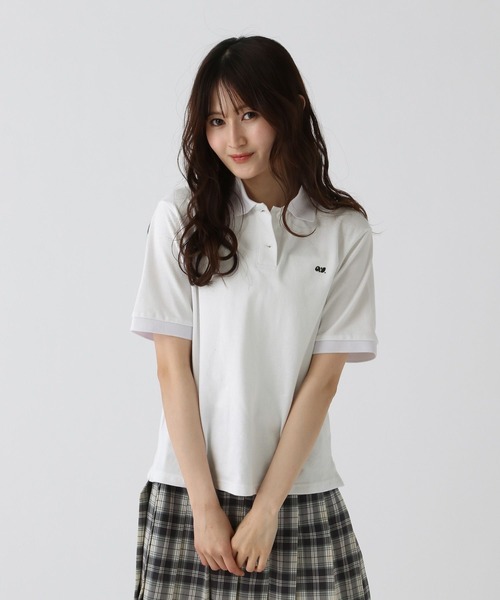 GLOBAL WORK（グローバルワーク）の「ayロゴ刺繍ポロシャツ/AND YUA ANY/452259（ポロシャツ・キッズ・ネイビー/サックスブルー/オフホワイト・FREE）」の2枚目の写真