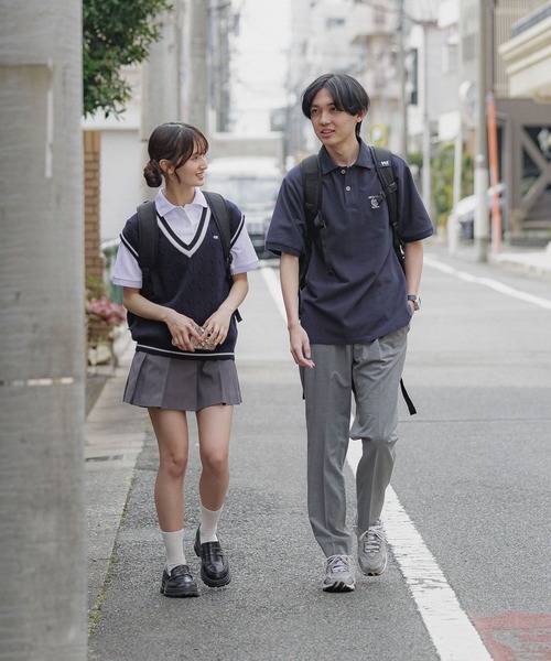 GLOBAL WORK（グローバルワーク）の「ayロゴ刺繍ポロシャツ/AND YUA ANY/452259（ポロシャツ・キッズ・ネイビー/サックスブルー/オフホワイト・FREE）」の7枚目の写真