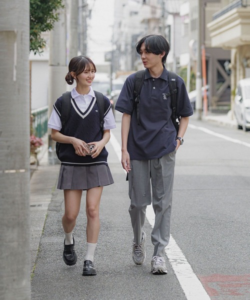 GLOBAL WORK（グローバルワーク）の「ayロゴ刺繍ポロシャツ/AND YUA ANY/452259（ポロシャツ・キッズ・ネイビー/サックスブルー/オフホワイト・FREE）」の8枚目の写真