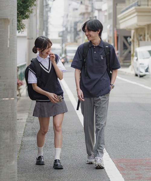 GLOBAL WORK（グローバルワーク）の「ayロゴ刺繍ポロシャツ/AND YUA ANY/452259（ポロシャツ・キッズ・ネイビー/サックスブルー/オフホワイト・FREE）」の9枚目の写真