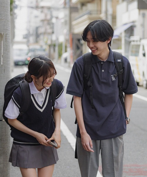 GLOBAL WORK（グローバルワーク）の「ayロゴ刺繍ポロシャツ/AND YUA ANY/452259（ポロシャツ・キッズ・ネイビー/サックスブルー/オフホワイト・FREE）」の11枚目の写真