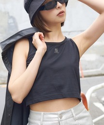 DURAS | 雑誌掲載|ロゴ刺繍クロップタンクトップ(タンクトップ)