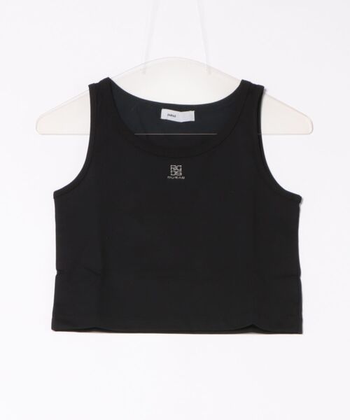 DURAS（デュラス）の「雑誌掲載｜ロゴ刺繍クロップタンクトップ（タンクトップ・レディース・ブラック/ホワイト・SMALL/MEDIUM）」の16枚目の写真