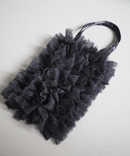 et.UNiVER(エトユニベール)の「Ruffle Bloom Tote(トートバッグ・レディース・ベージュ/ブラック・FREE)」の8枚目の写真
