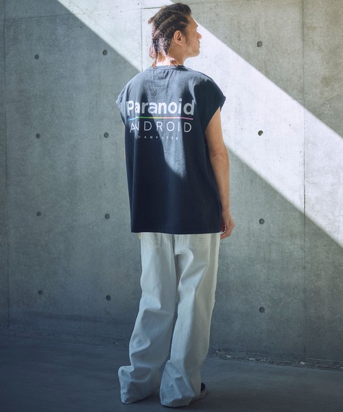 ADAM PATEK（アダムパテック）の「ADAMPATEK/paranoid sleeveless/パラノイドプリントノースリーブ(AP2514024)（Tシャツ/カットソー・レディース・パープル/ブラック/ホワイト・1/2）」の10枚目の写真