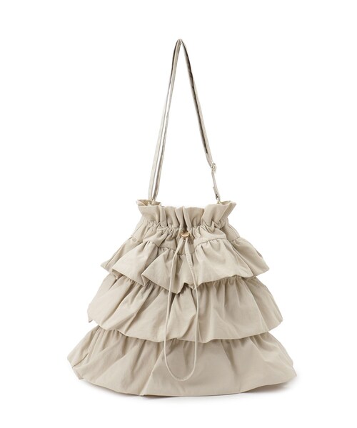 grove(グローブ)の「【晴れの日も雨の日も】撥水ティアードドロストショルダー(ショルダーバッグ・レディース・ダークグレー/アイボリー/ブラック・00)」の13枚目の写真