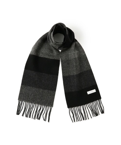 B:MING by BEAMS（ビーミングバイビームス）の「ボーダー リバーシブル マフラー（ユニセックス）（マフラー・メンズ・ブラック/ネイビー・ONE SIZE）」の9枚目の写真