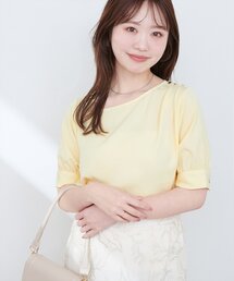 natural couture | アシメネック金釦装飾ブラウス(シャツ/ブラウス)