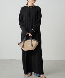 即納Loungedressラウンジドレス　リラックスカットワンピース　ブラック LOUNGEDRESS（ラウンジドレス）の「リラックスカットワンピース