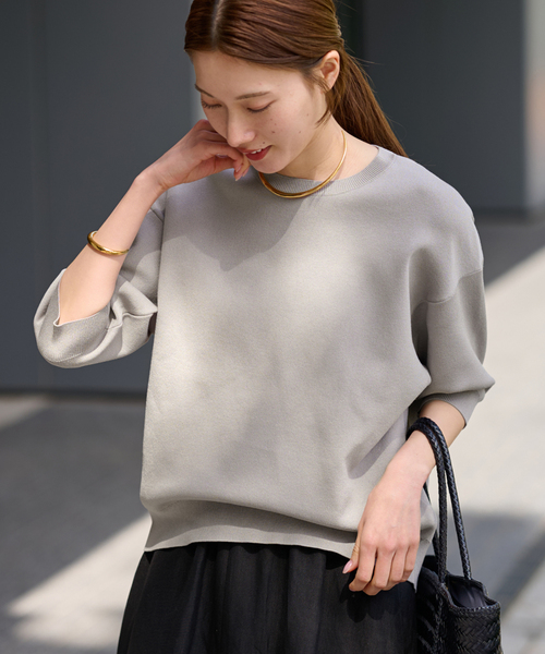 ブランド品 通販サイト ≪一部カラーWEB限定・追加≫ウォッシャブルスムースプル トップス