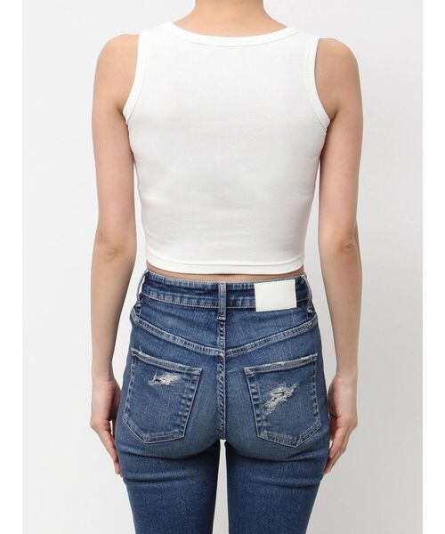 GYDA（ジェイダ）の「logo shadowアメスリテレコタンクトップ（タンクトップ・レディース・オフホワイト/ブラック・FREE）」の9枚目の写真