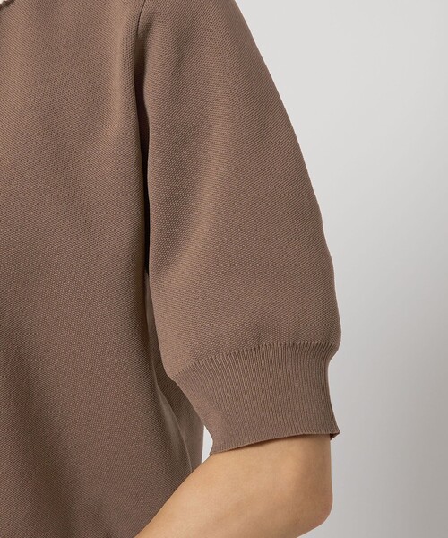 green label relaxing（グリーンレーベルリラクシング）の「襟レース 2WAY 5分袖 プルオーバー ニット  -ウォッシャブル-（ニット/セーター・レディース・ライトグレー/ネイビー/ベージュ・FREE）」の20枚目の写真