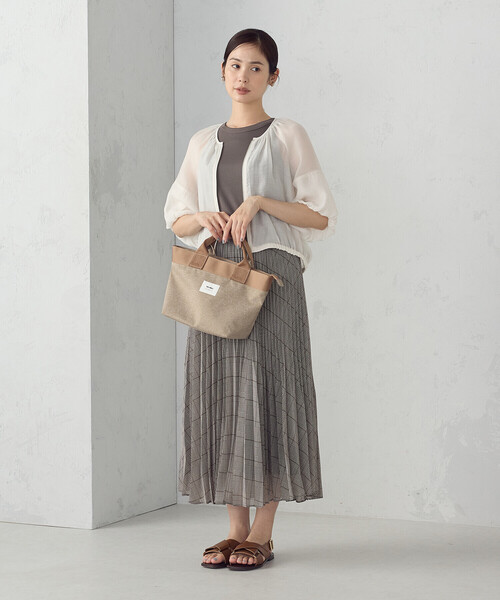 MONO　COMME CA（モノコムサ）の「撥水加工 ミニトート（トートバッグ・レディース・ブラック/グレー/ベージュ・FREE）」の7枚目の写真