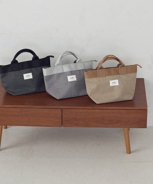 MONO　COMME CA（モノコムサ）の「撥水加工 ミニトート（トートバッグ・レディース・ブラック/グレー/ベージュ・FREE）」の9枚目の写真