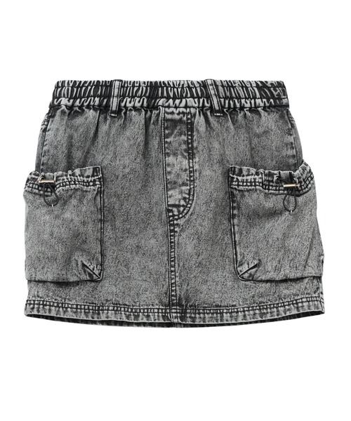 X-girl(エックスガール)の「DENIM EASY MINI SKIRT(デニムスカート・レディース・ブラック/ライトインディゴブルー・S/M)」の19枚目の写真