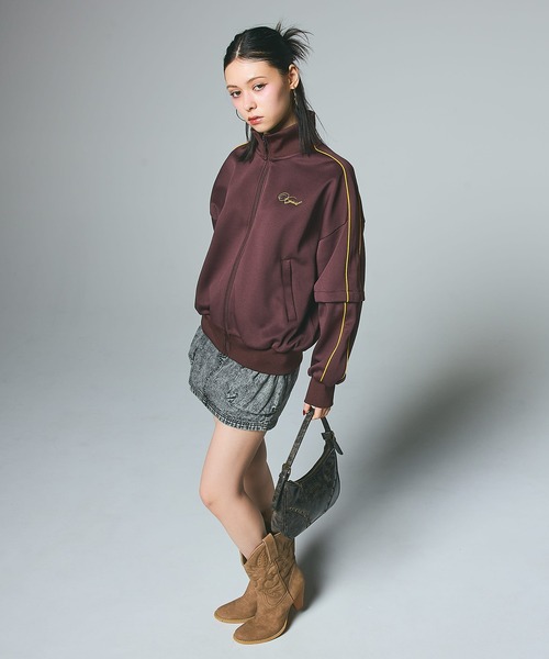 X-girl(エックスガール)の「DENIM EASY MINI SKIRT(デニムスカート・レディース・ブラック/ライトインディゴブルー・S/M)」の16枚目の写真