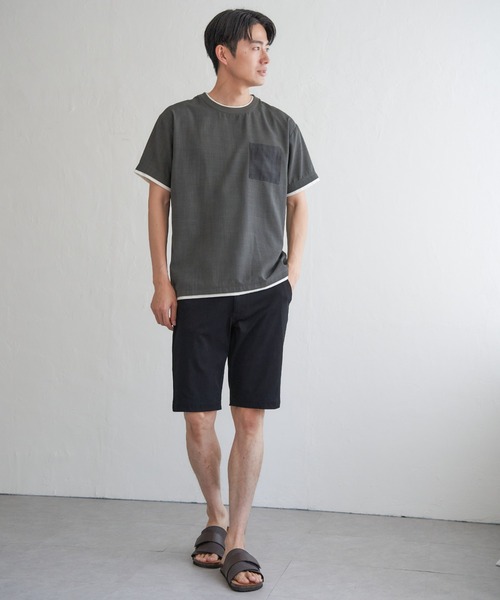 ikka（イッカ）の「【接触冷感】GOKU楽パンツ EASY STRETCH 冷感5Pショート（その他パンツ・メンズ・ネイビー/ベージュ/ホワイト/ブラック/ダークオリーブ・S/M/L/XL）」の20枚目の写真