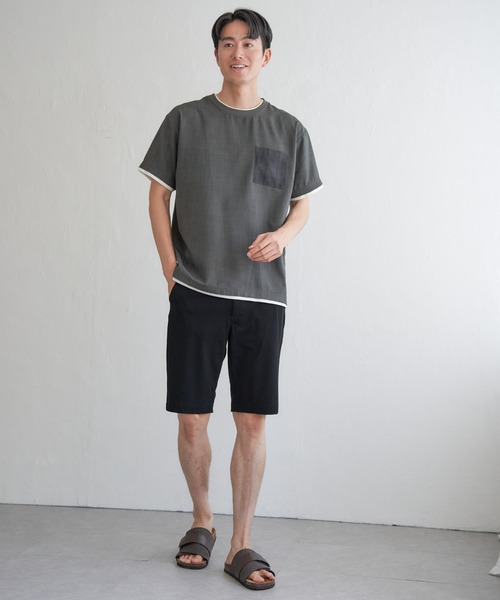 ikka（イッカ）の「【接触冷感】GOKU楽パンツ EASY STRETCH 冷感5Pショート（その他パンツ・メンズ・ネイビー/ベージュ/ホワイト/ブラック/ダークオリーブ・S/M/L/XL）」の21枚目の写真