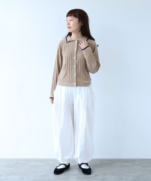 bulle de savon(ビュルデサボン)の「●moll yarn bicolor カーディガン(カーディガン/ボレロ・レディース・カーキ/ブルー/ベージュ・FREE)」の9枚目の写真