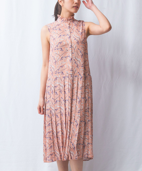 ナラカミーチェ（NARACAMICIE）/【NARACAMICIE】リーフプリントプリーツワンピース NARACAMICIE】リーフプリントプリーツワンピース（ワンピース