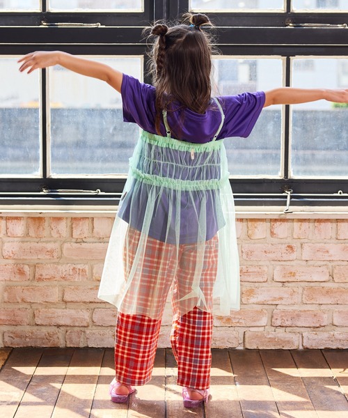 MARKEY'S（マーキーズ）の「チュールフリルワンピース（ワンピース・キッズ・ブラック/ホワイト/ピンク/ライトグリーン・S/M/L/LL）」の15枚目の写真