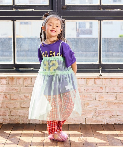 MARKEY'S（マーキーズ）の「チュールフリルワンピース（ワンピース・キッズ・ブラック/ホワイト/ピンク/ライトグリーン・S/M/L/LL）」の12枚目の写真