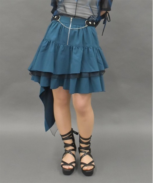 アシメフリルフィンミニスカート（スカート）｜axes femme