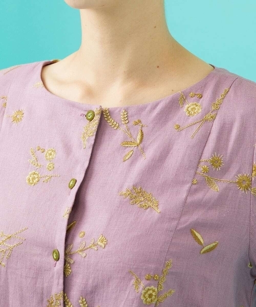 Abundancia de flores フラワー総刺繍ブラウス（シャツ/ブラウス