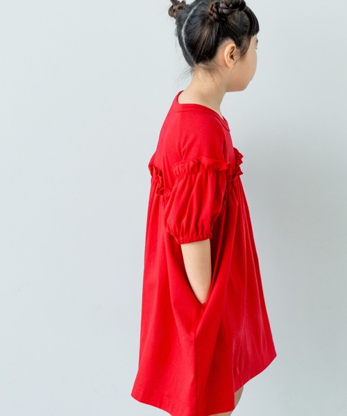 LOWRYS FARM（ローリーズファーム）の「カットフリルワンピース　492801（ワンピース・キッズ・グリーン/レッド/ブラック・110cm/120cm/130cm/140cm/150cm）」の8枚目の写真