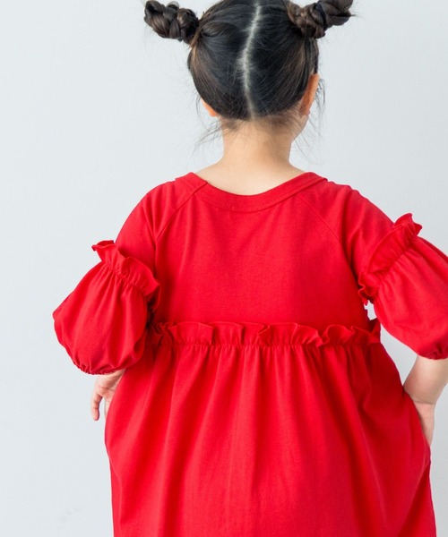 LOWRYS FARM（ローリーズファーム）の「カットフリルワンピース　492801（ワンピース・キッズ・グリーン/レッド/ブラック・110cm/120cm/130cm/140cm/150cm）」の9枚目の写真