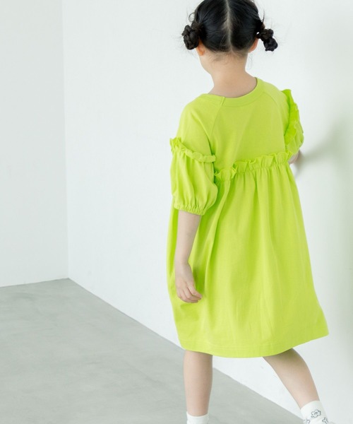 LOWRYS FARM（ローリーズファーム）の「カットフリルワンピース　492801（ワンピース・キッズ・グリーン/レッド/ブラック・110cm/120cm/130cm/140cm/150cm）」の11枚目の写真
