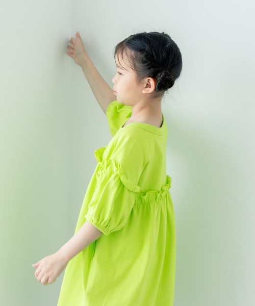 LOWRYS FARM（ローリーズファーム）の「カットフリルワンピース　492801（ワンピース・キッズ・グリーン/レッド/ブラック・110cm/120cm/130cm/140cm/150cm）」の15枚目の写真