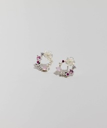 vacanza 貝殻の花冠・オールシルバーピアス