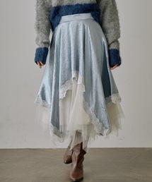VIOLETTA | ワッシャーサテンハンカチーフヘムスカート(スカート)