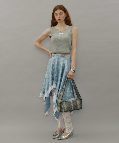 NO.S PROJECT ハンカチーフヘムスカート ネイビー Sサイズ NEWITEM】 〈ハンカチーフヘムスカート〉 NOS展でお披露目し、ご