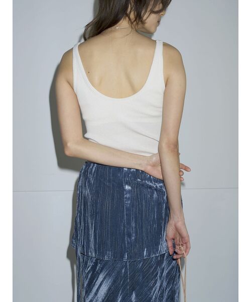 Htage（テージ）の「【Htage】palm別注バックオープンタンクトップ（タンクトップ・レディース・アイボリー/キャメル・SMALL/MEDIUM）」の4枚目の写真