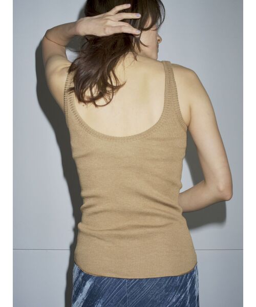 Htage（テージ）の「【Htage】palm別注バックオープンタンクトップ（タンクトップ・レディース・アイボリー/キャメル・SMALL/MEDIUM）」の7枚目の写真