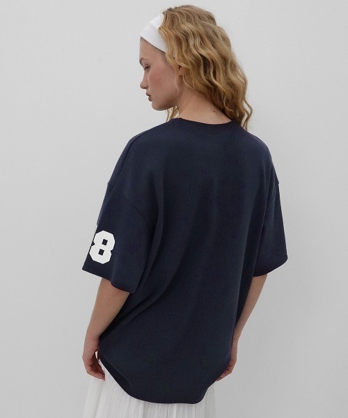 tシャツ 「MADE」 ブルックプリンティングワッフル半袖T レディース メンズ セール】[MADE] ブルックプリンティングワッフル半袖T（Tシャツ