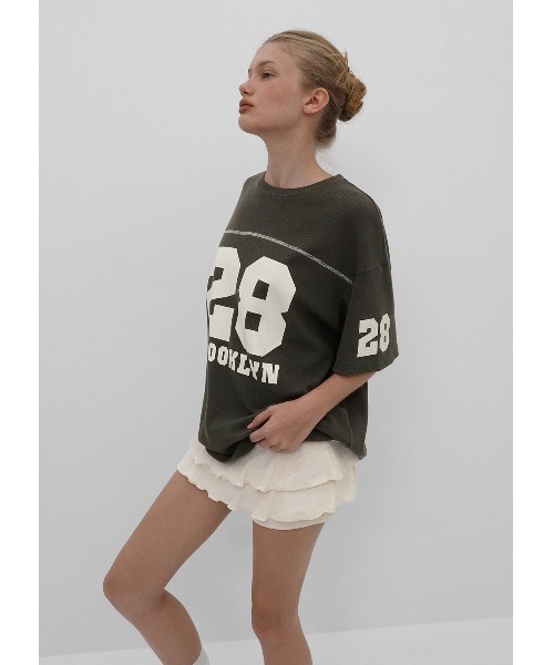tシャツ 「MADE」 ブルックプリンティングワッフル半袖T レディース メンズ セール】[MADE] ブルックプリンティングワッフル半袖T（Tシャツ