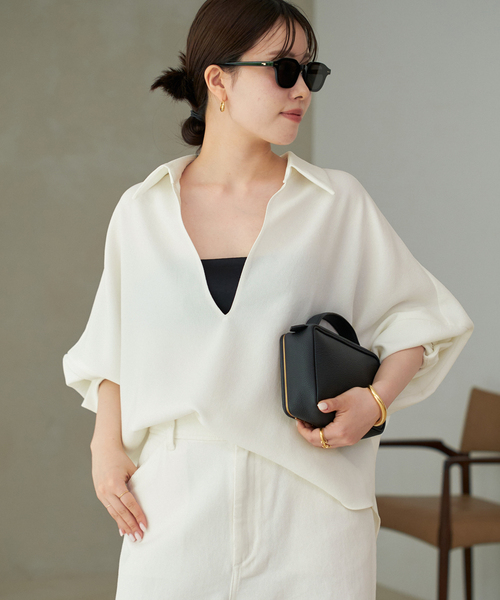 新品未着用 plage プラージュ ブラウス 黒 中古・古着通販】Plage (プラージュ) TW STRETCH Tブラウス