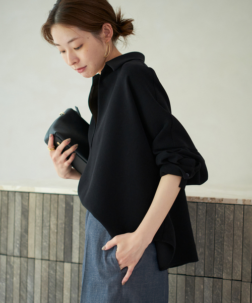 plage(プラージュ)の「《追加》GEORGETTE SKIPPER ブラウス(シャツ/ブラウス・レディース・ホワイト/ブラック/ベージュ系その他・FREE)」の12枚目の写真