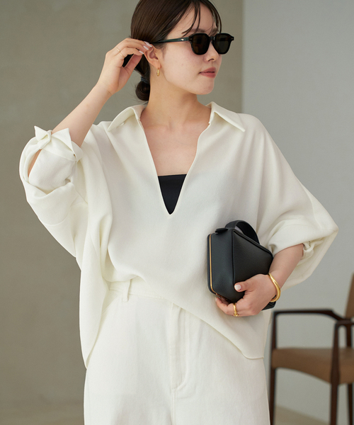 【2024AW】Plage GEORGETTE SKIPPER ブラウス 追加》GEORGETTE SKIPPER ブラウス（シャツ/ブラウス）｜Plage