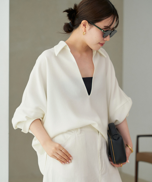 plage(プラージュ)の「《追加》GEORGETTE SKIPPER ブラウス(シャツ/ブラウス・レディース・ホワイト/ブラック/ベージュ系その他・FREE)」の21枚目の写真