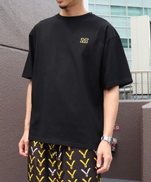 <moyan ecri>with smile パッチ刺繍Tシャツ