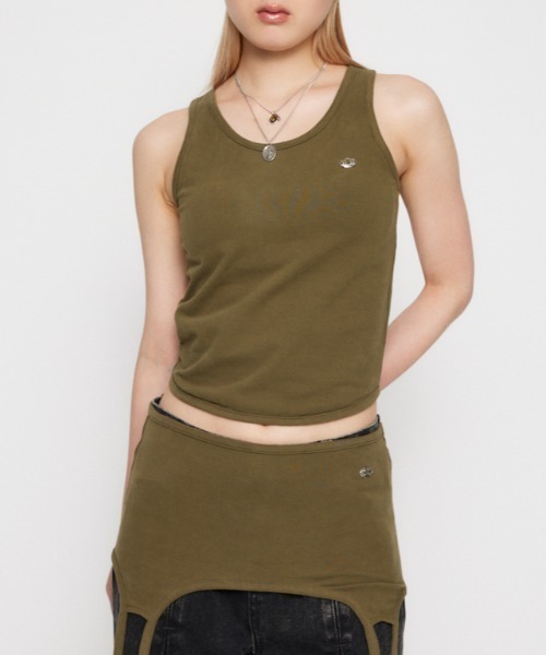 LAGUA GEM（ラグアジェム）の「METAL MOTIF 2PIECE タンクトップ（タンクトップ・レディース・ブラック/グレー/カーキ・FREE）」の3枚目の写真